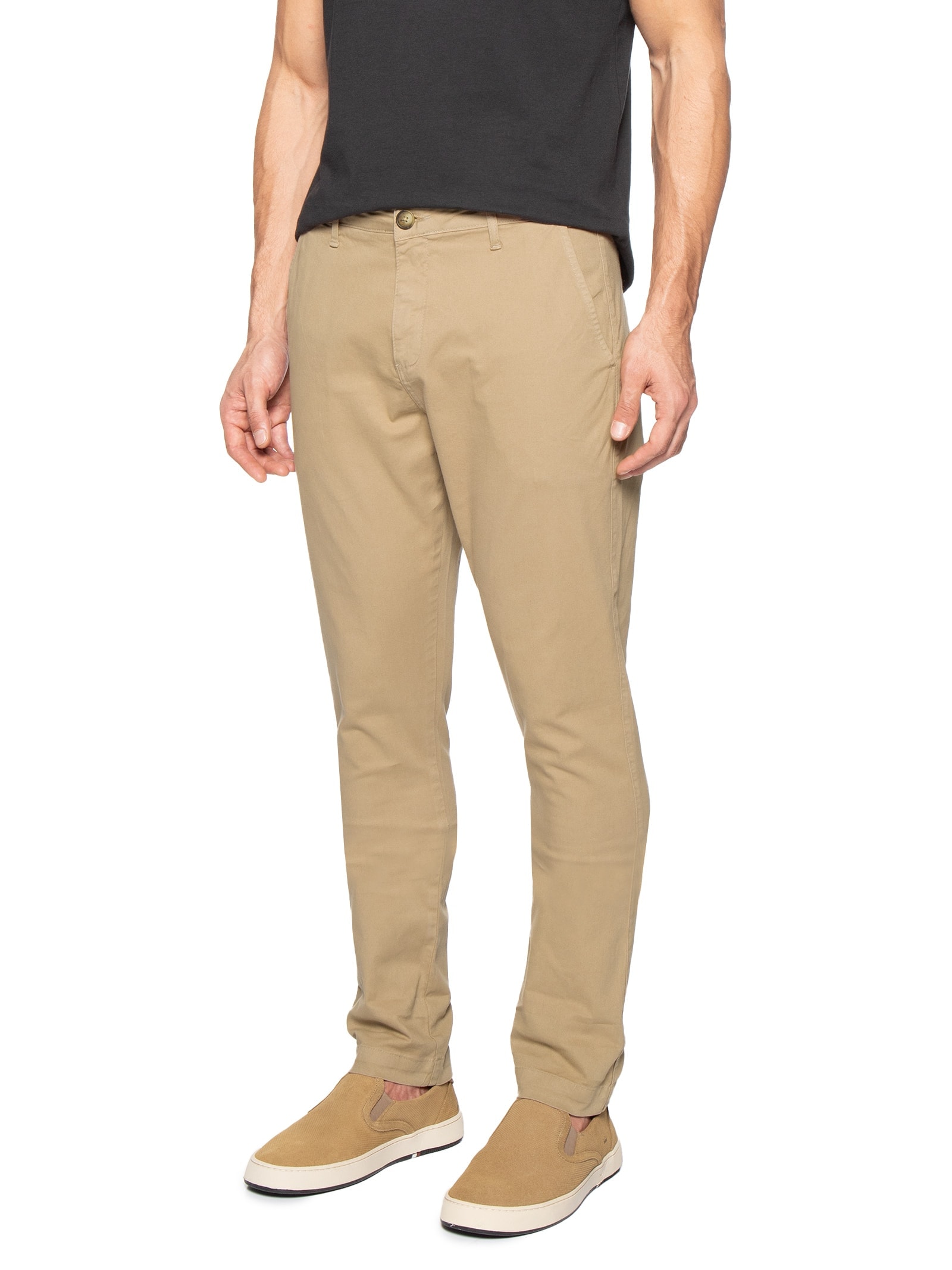 Calça Chino Slim Masculina II Bege Foxton