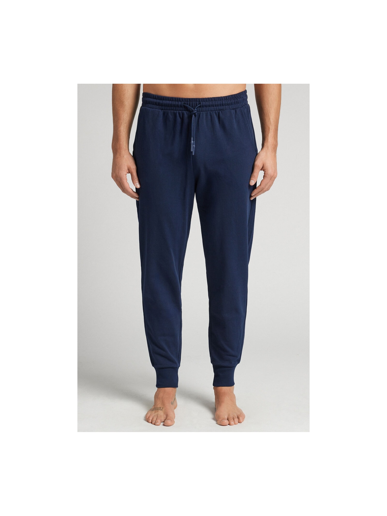 Calça Com Punho Em Algodão Azul Intimissimi