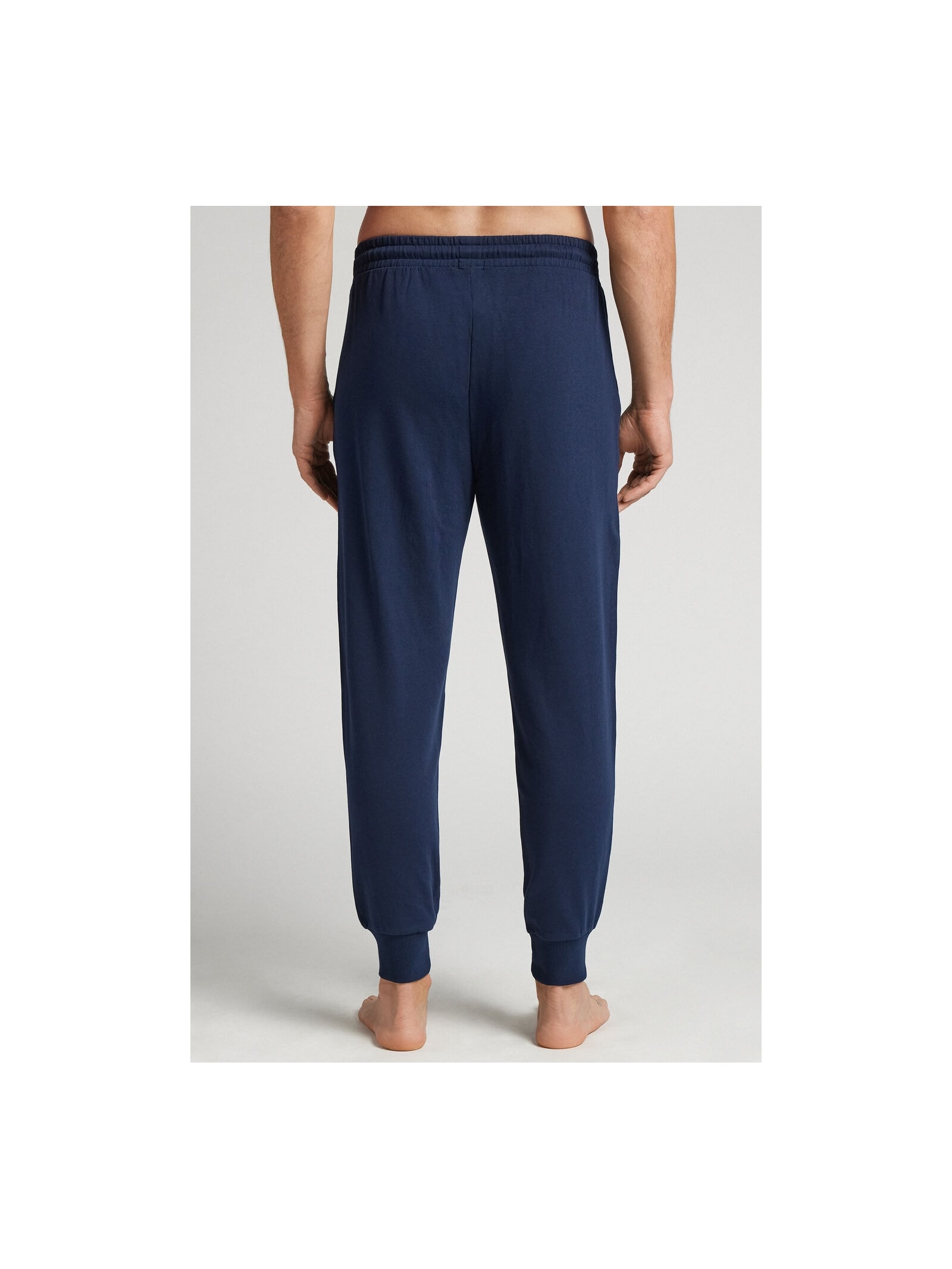 Calça Com Punho Em Algodão Azul Intimissimi