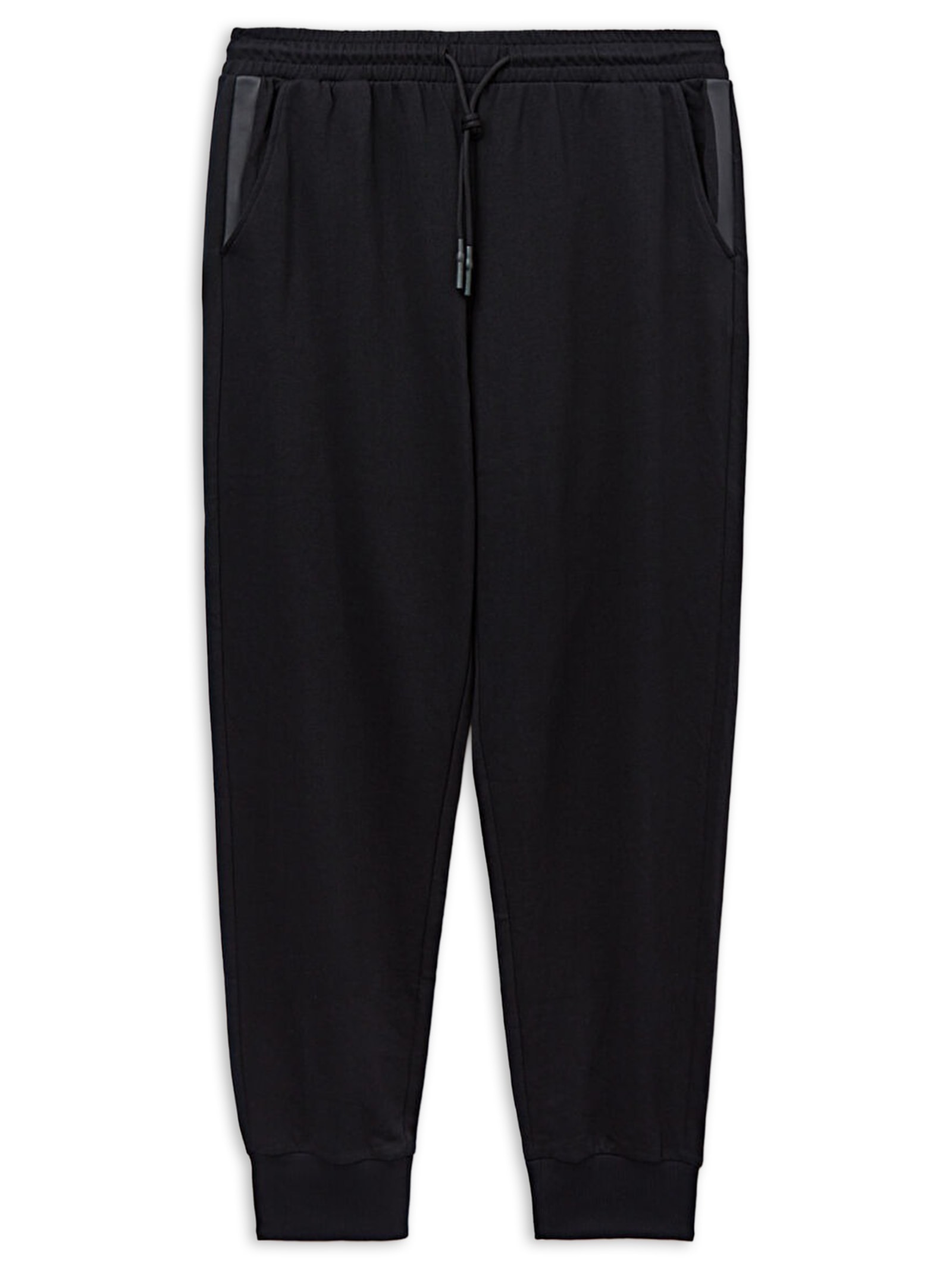 Calça Com Punho Em Algodão Preto Intimissimi