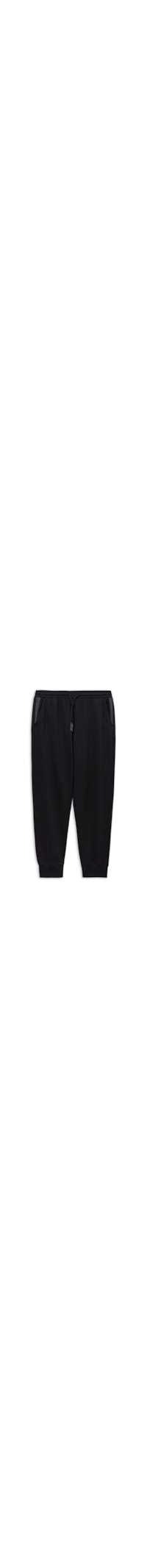 Calça Com Punho Em Algodão - Preto
