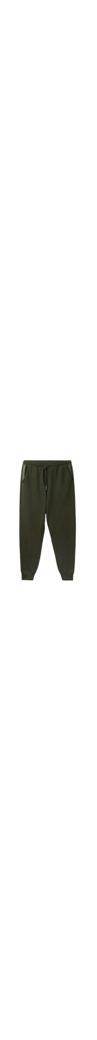 Calça Com Punho Em Algodão - Verde