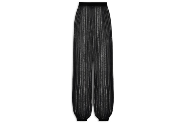 Calça Cropped Lurex Detalhe Veludo Feminina – Preto