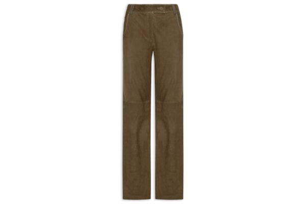 Calça De Couro Feminina Bolso Tresset - Marrom