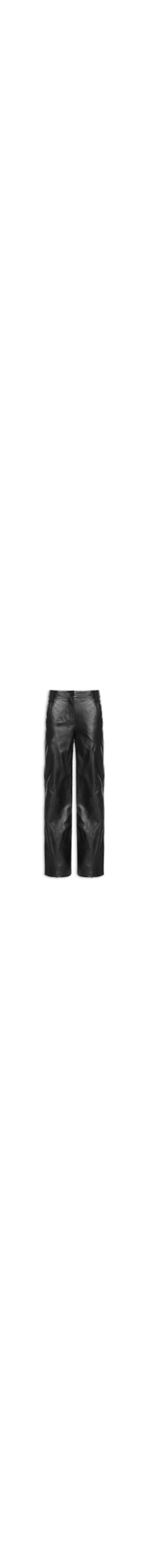 Calça De Couro Italiano Five Pockets - Preto