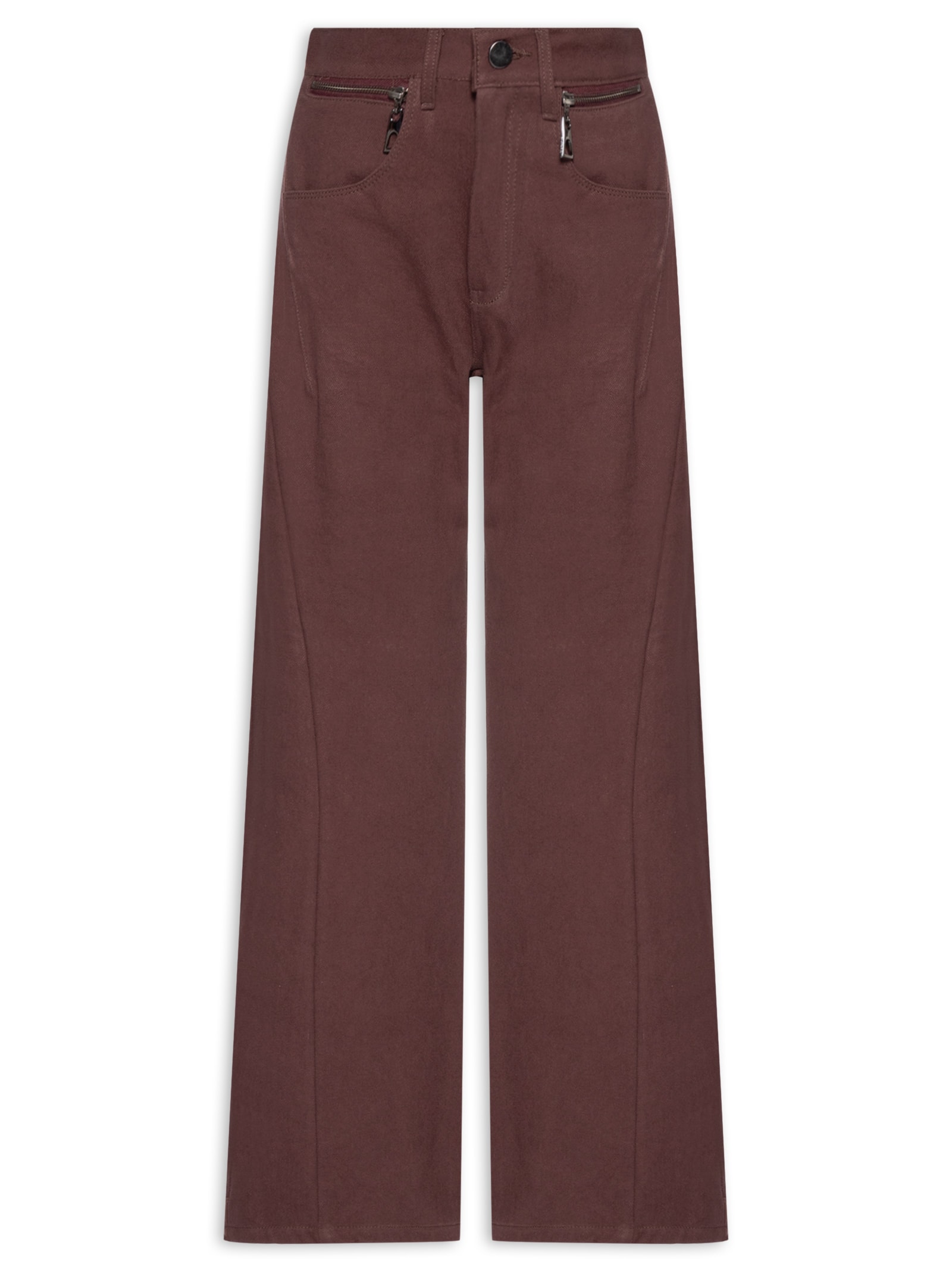 Calça de Sarja Boho Cintura Média Feminina – Marrom Animale