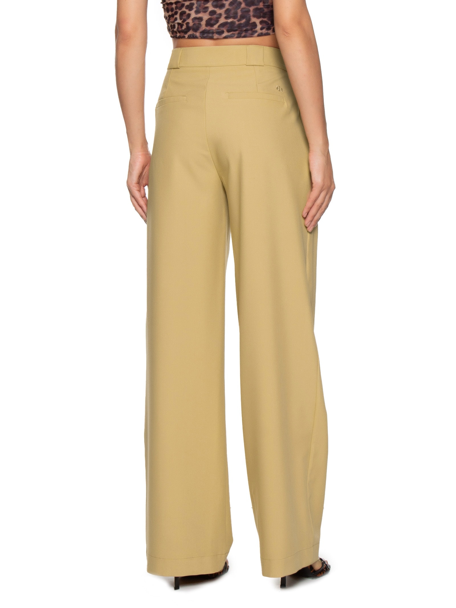 Calça Detalhe de Pences Bege Colcci