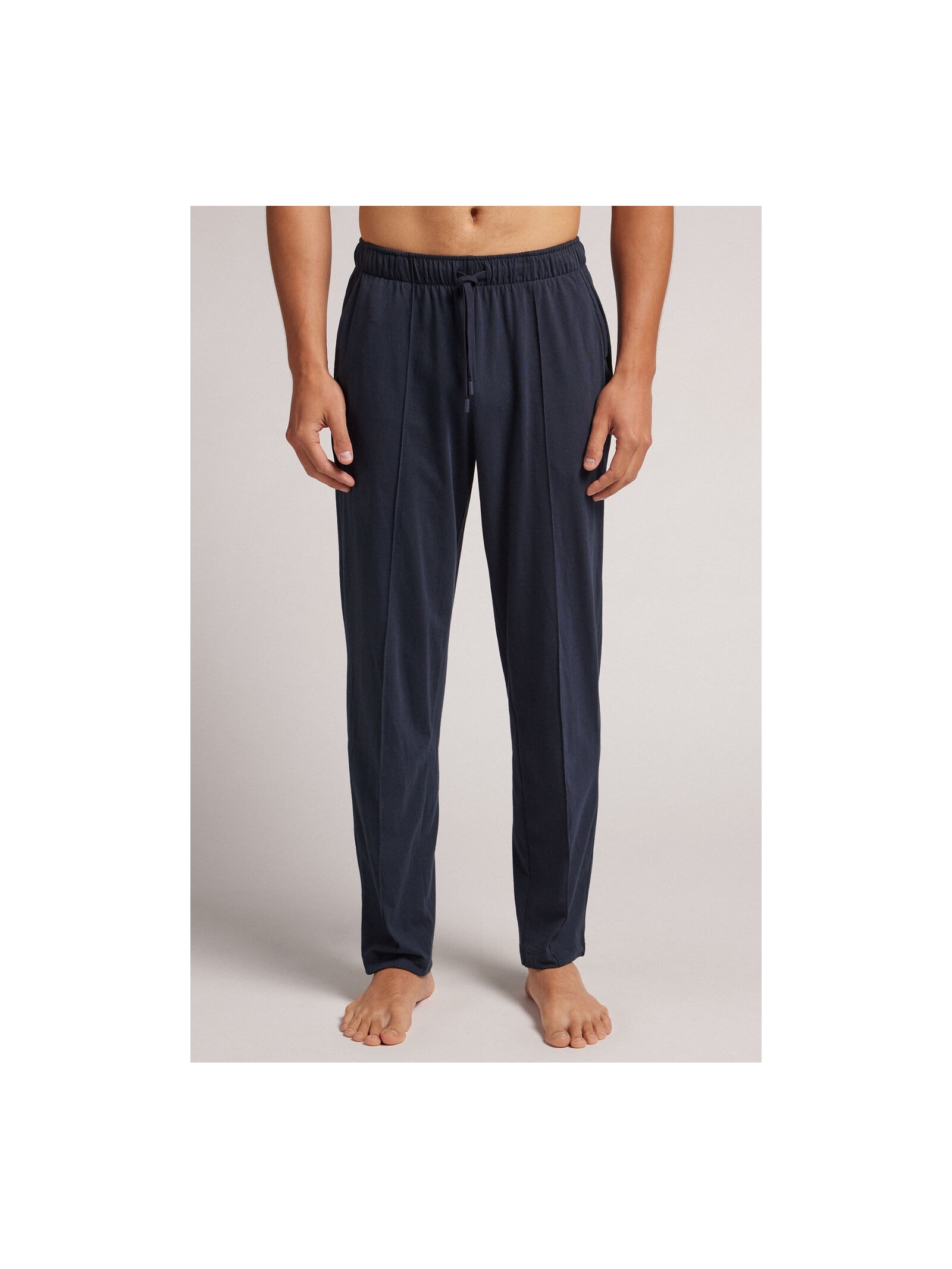 Calça Em Algodão Com Nervura Azul Intimissimi