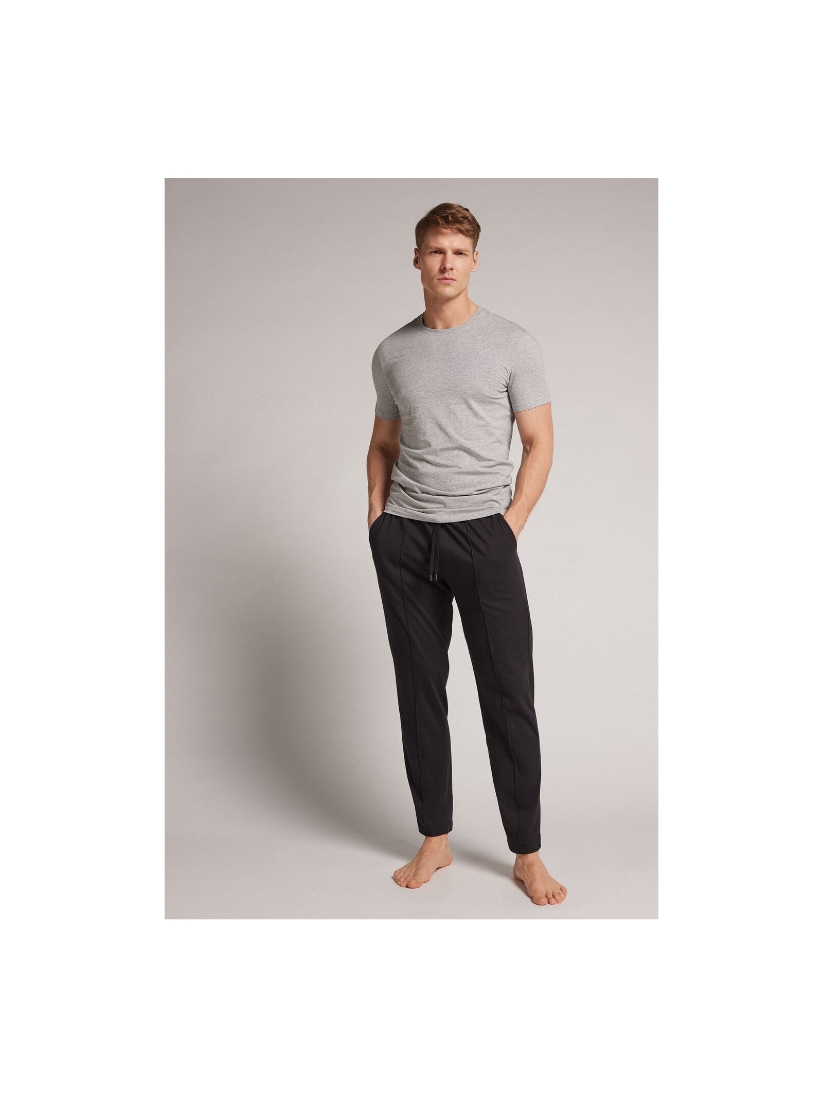 Calça Em Algodão Com Nervura Preto Intimissimi