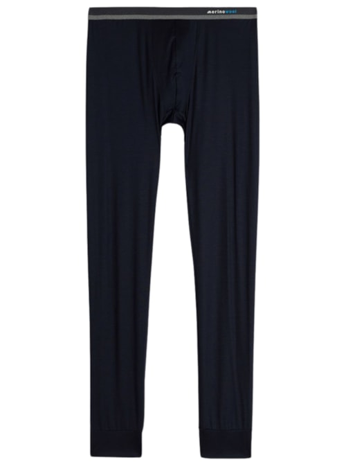 Calça Em Lã Merino - Azul