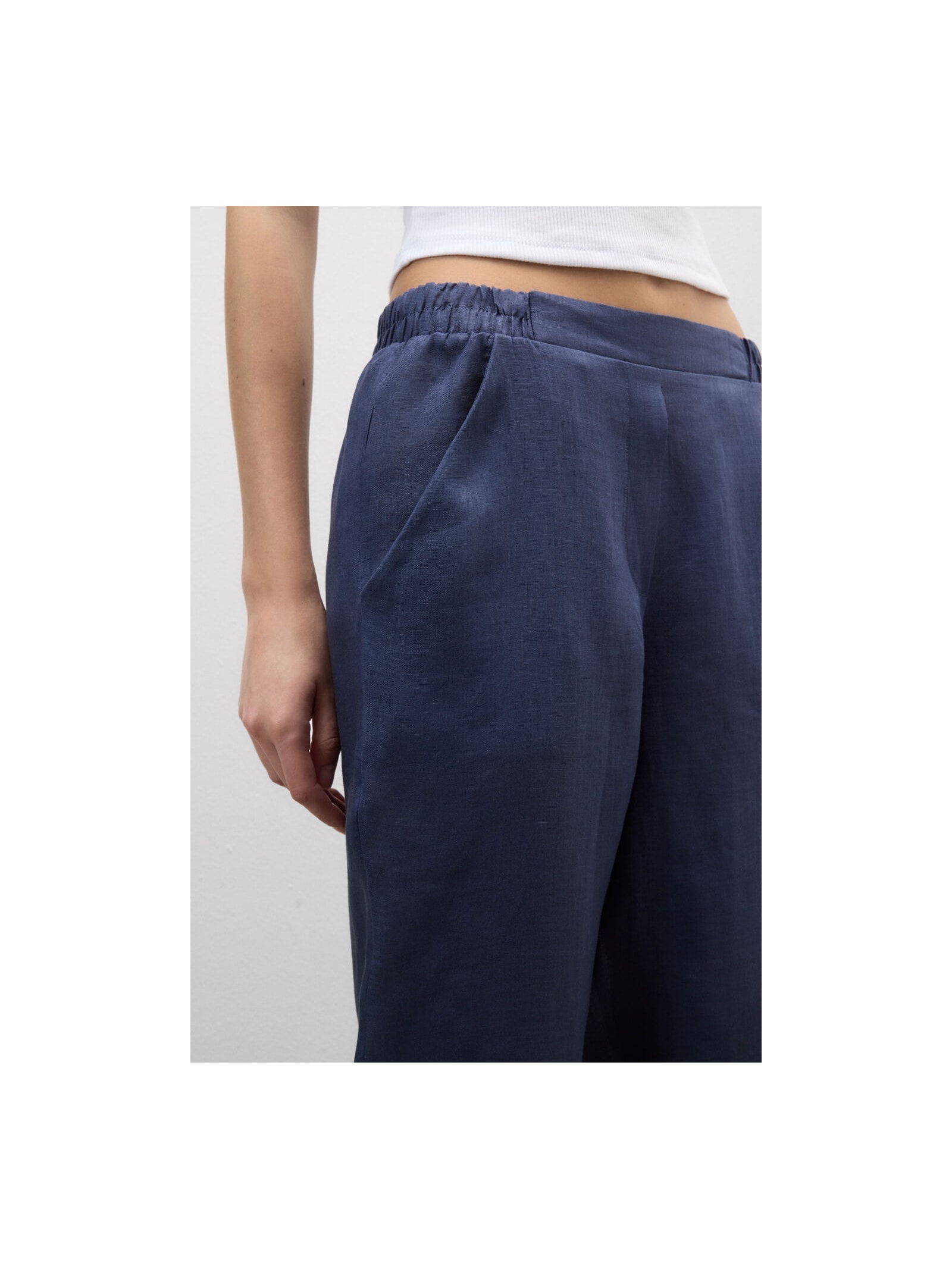 Calça Em Linho Azul Intimissimi