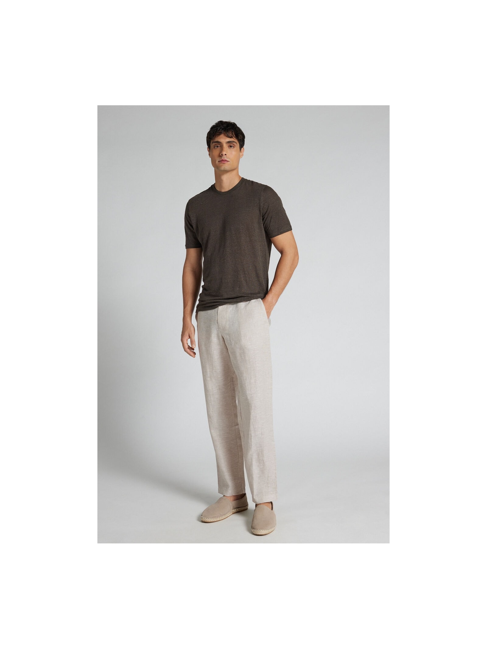 Calça Em Linho Bege Intimissimi
