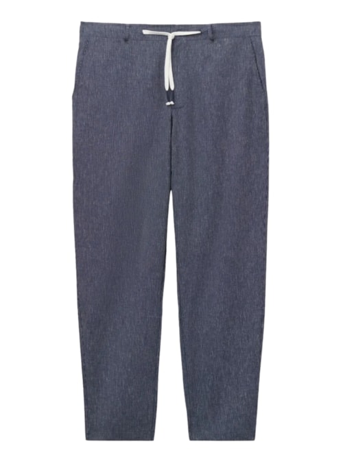 Calça Em Linho e Algodão – Azul