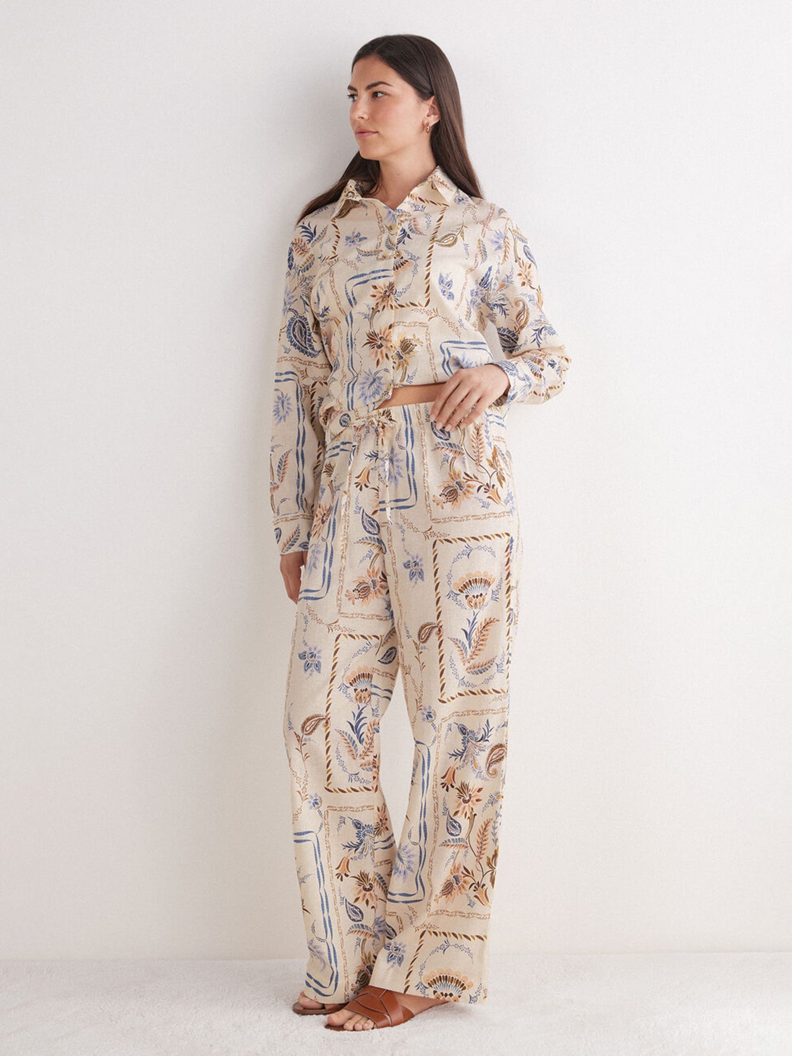 Calça Em Linho e Algodão Italian Riviera Bege Intimissimi