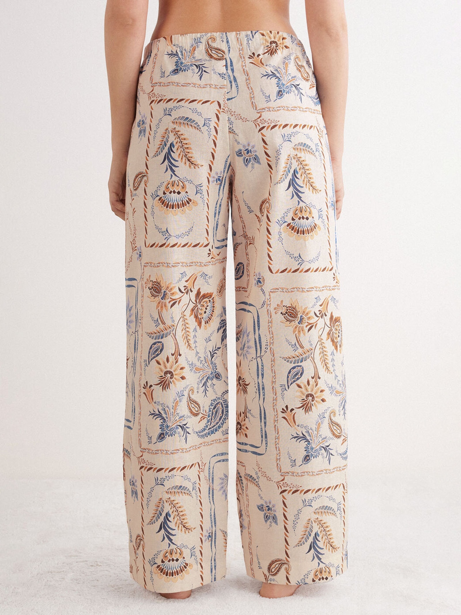 Calça Em Linho e Algodão Italian Riviera Bege Intimissimi