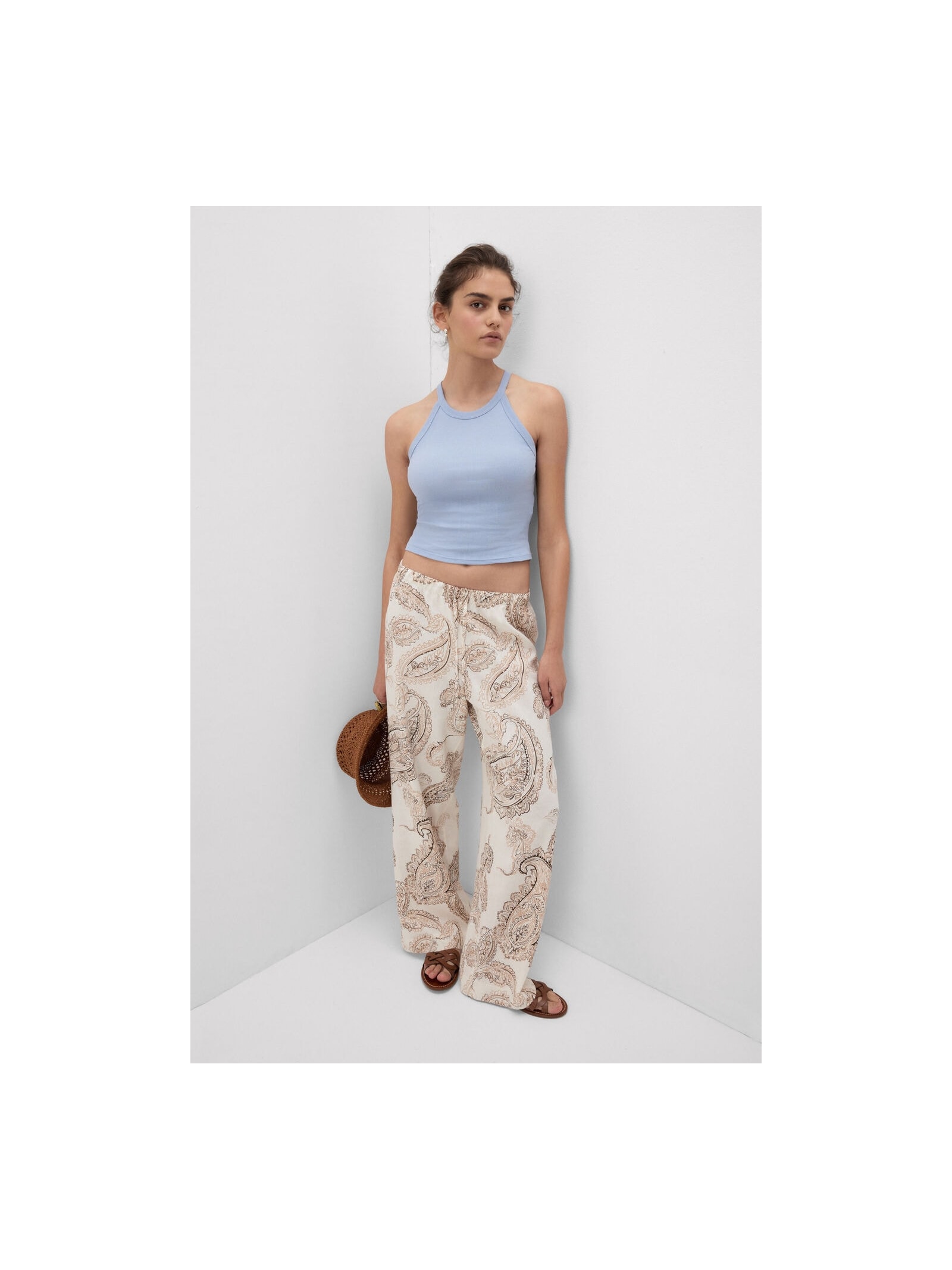 Calça Em Linho e Viscose Get Noticed Estampado Intimissimi