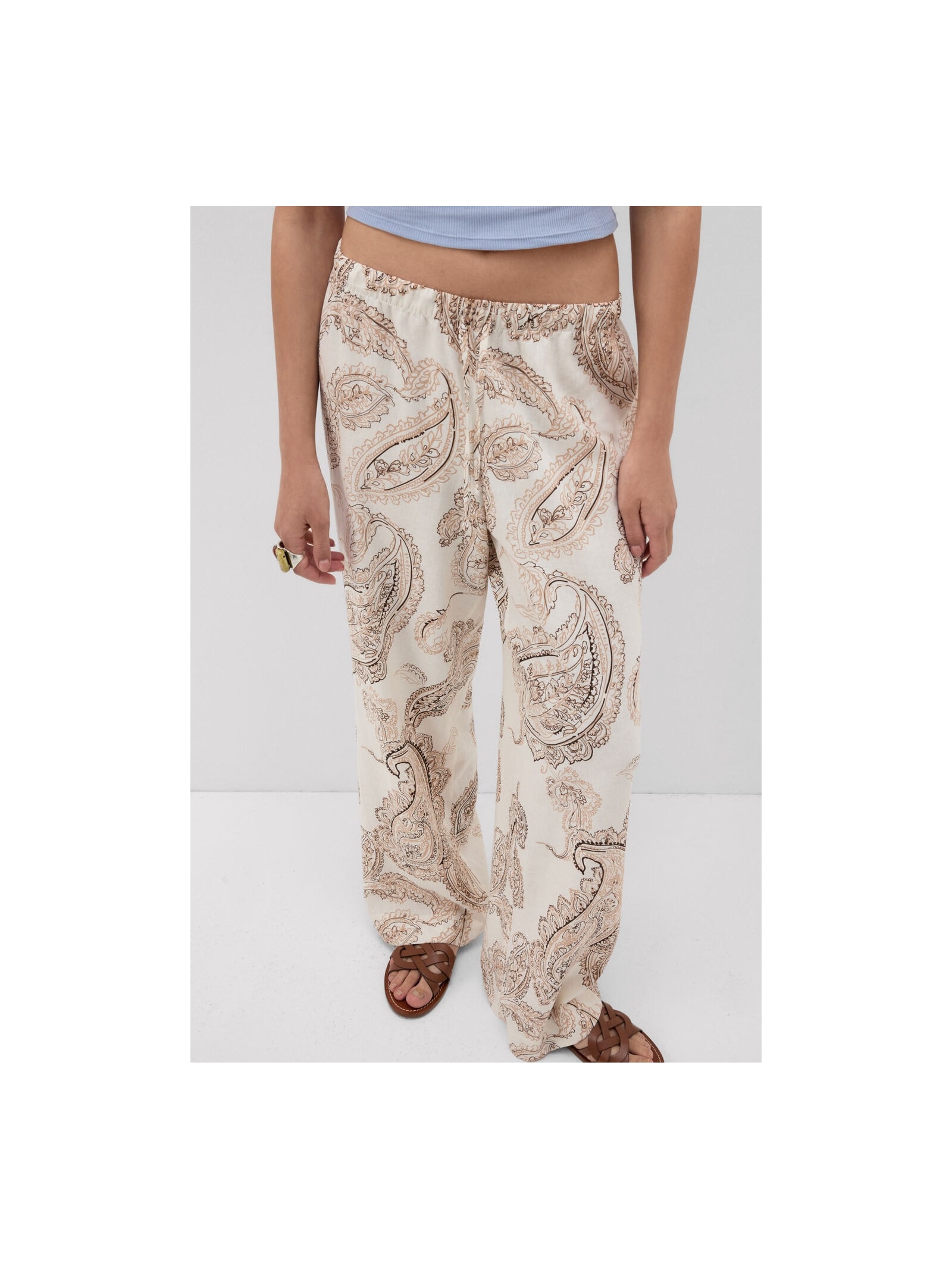 Calça Em Linho e Viscose Get Noticed Estampado Intimissimi