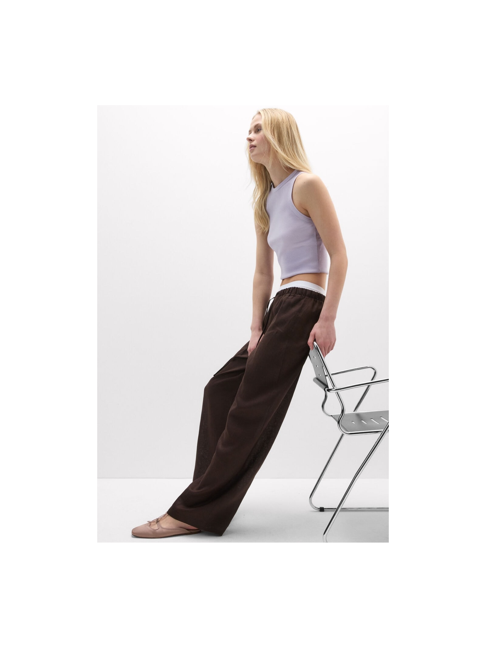 Calça Em Linho Marrom Intimissimi