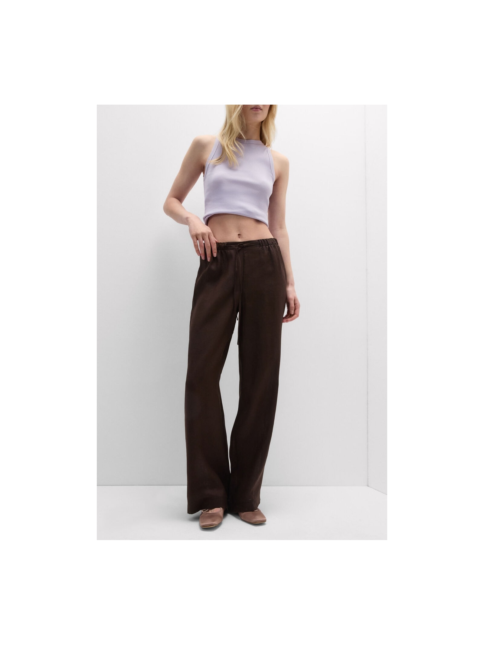 Calça Em Linho Marrom Intimissimi