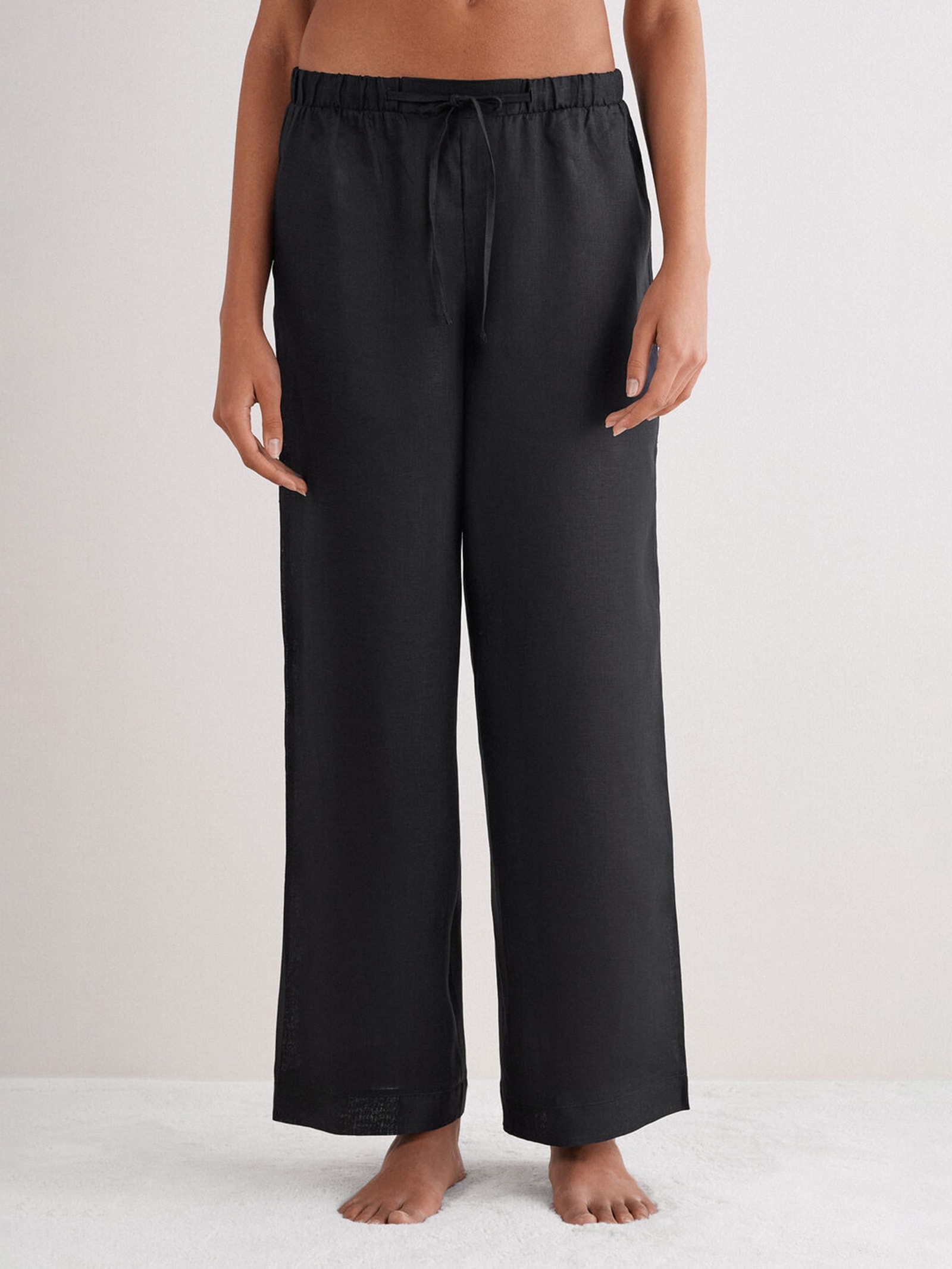 Calça Em Linho The Pure Linen Preto Intimissimi