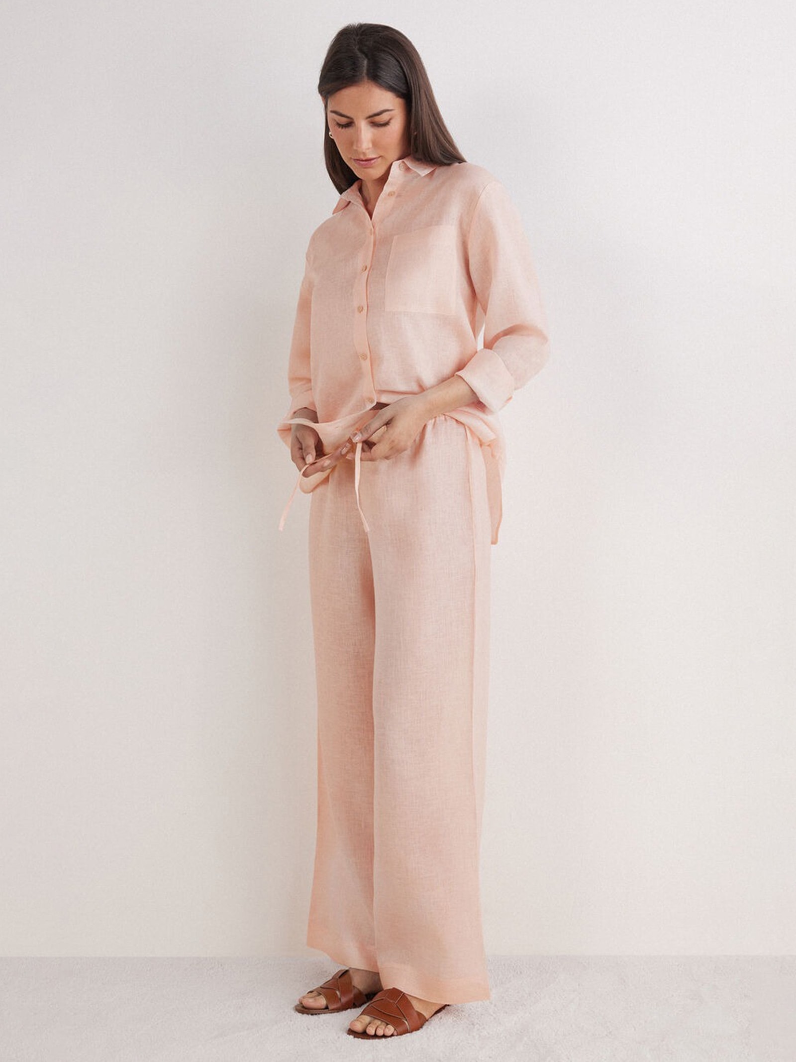 Calça Em Linho The Pure Linen Rosa Intimissimi