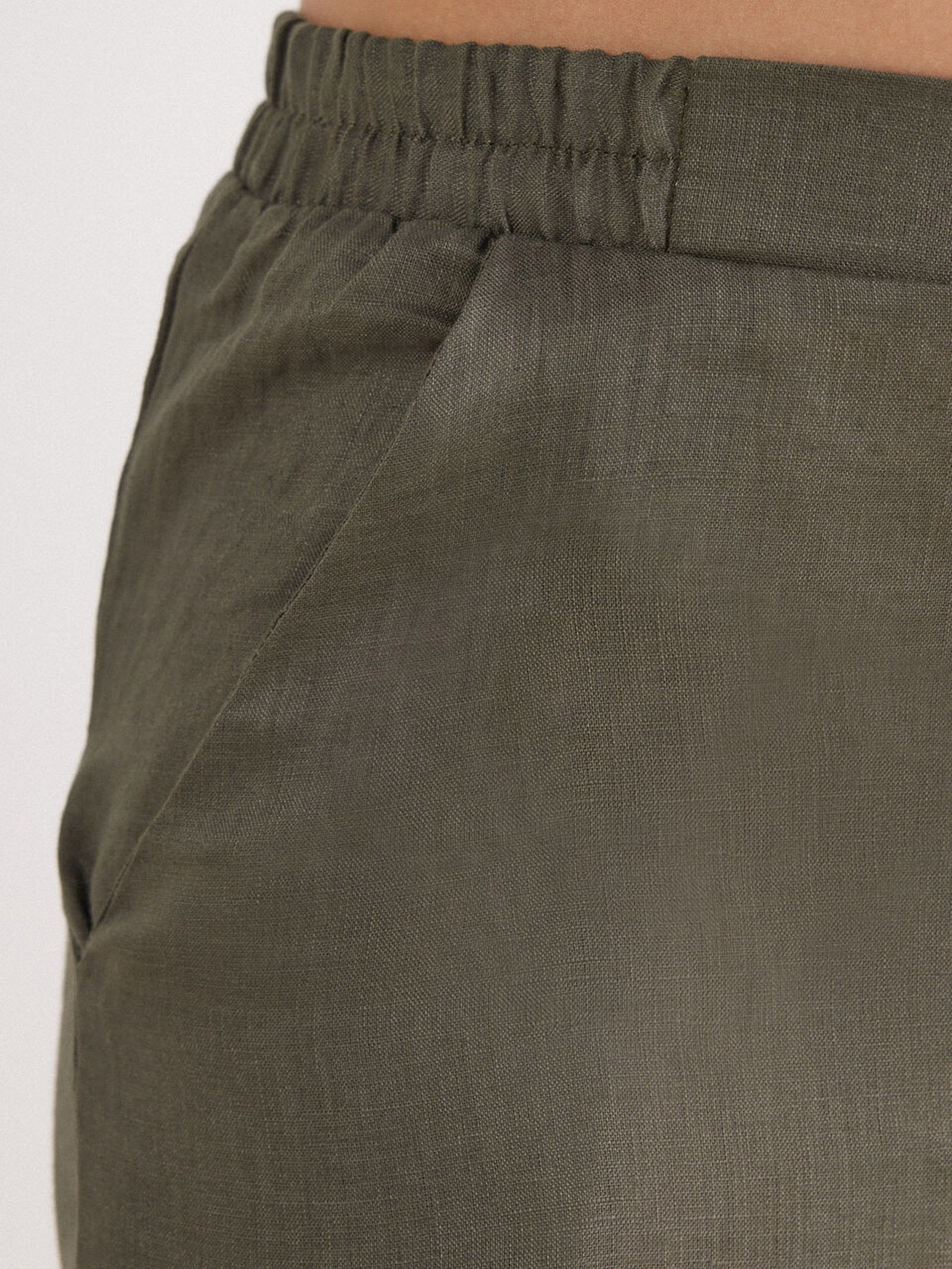 Calça Em Linho The Pure Linen Verde Intimissimi