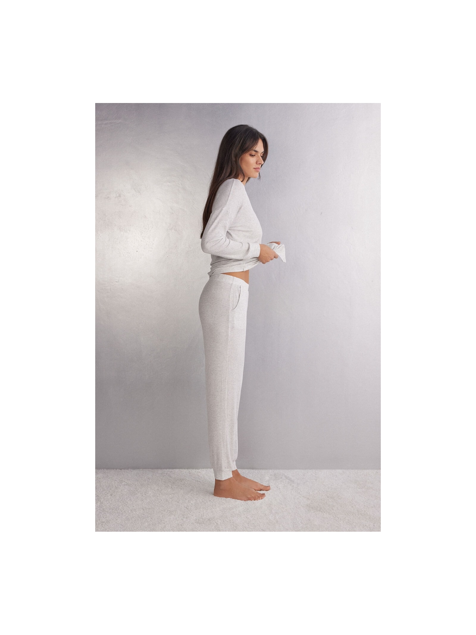 Calça Em Modal Chic Comfort Cinza Intimissimi