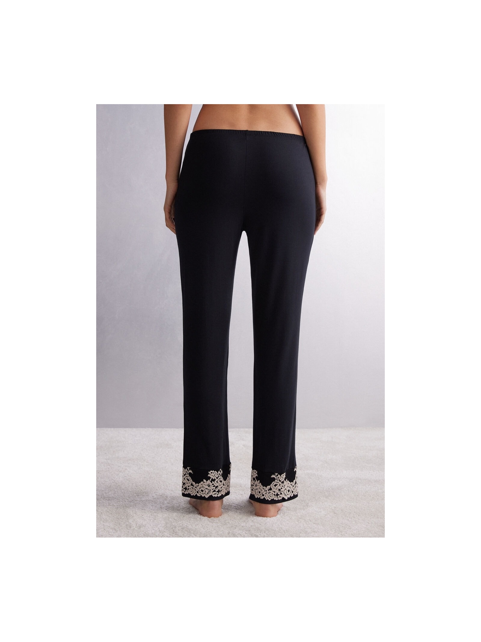 Calça Em Modal Pretty Flowers Preto Intimissimi