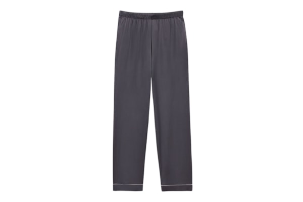 Calça Em Seda - Cinza