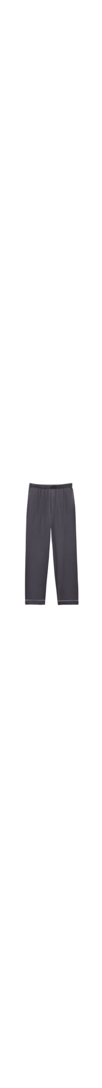 Calça Em Seda - Cinza
