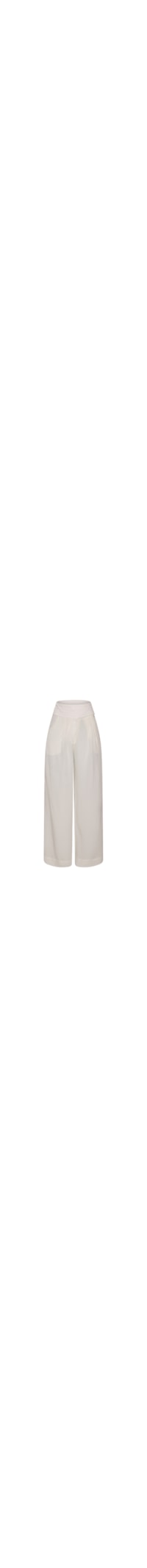 Calça em Seda Conchas - Off White