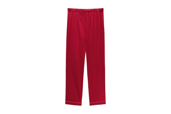 Calça Em Seda - Vermelho