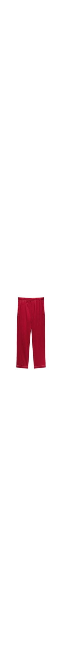 Calça Em Seda - Vermelho