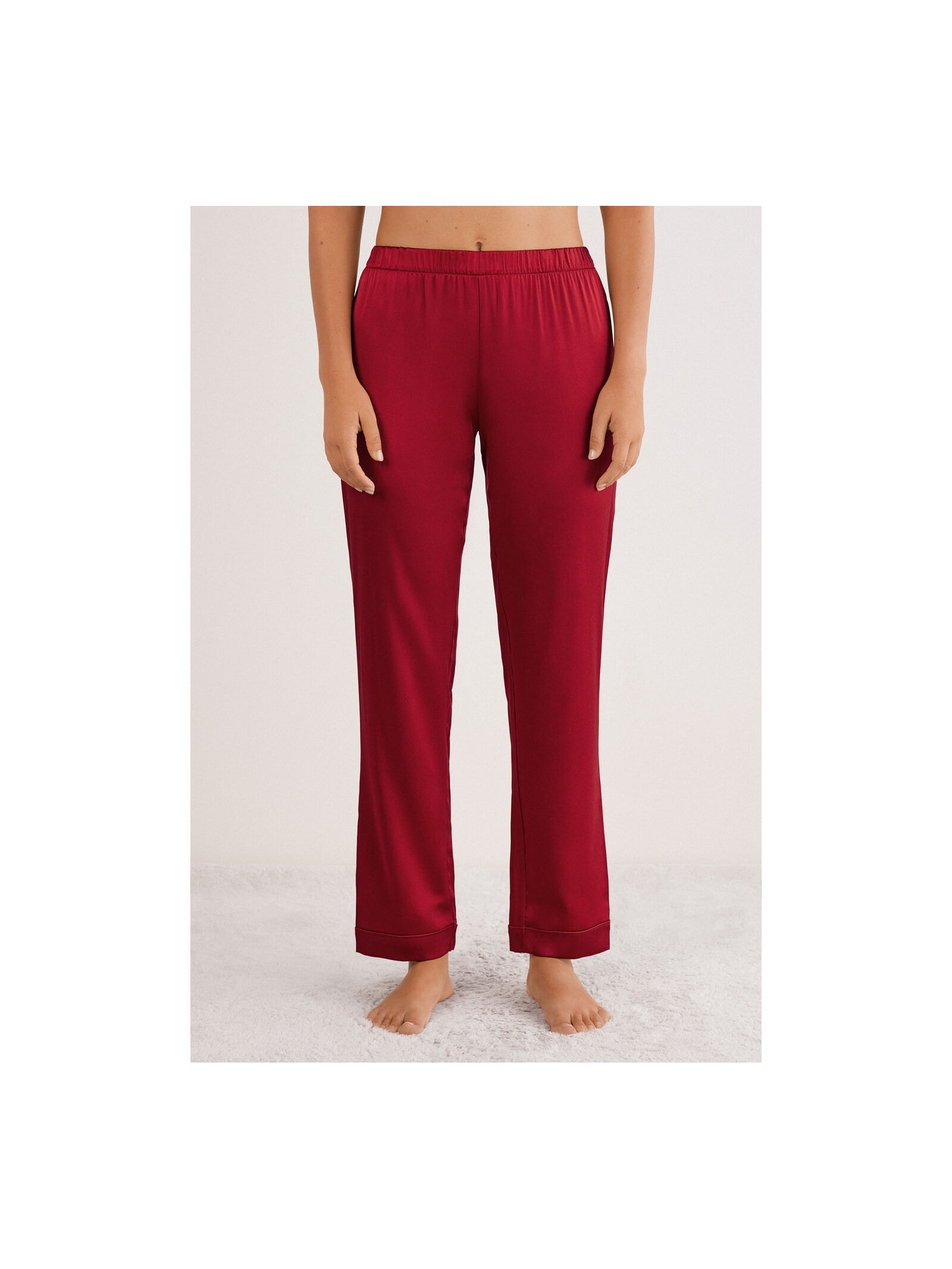 Calça Em Seda Vermelho Intimissimi