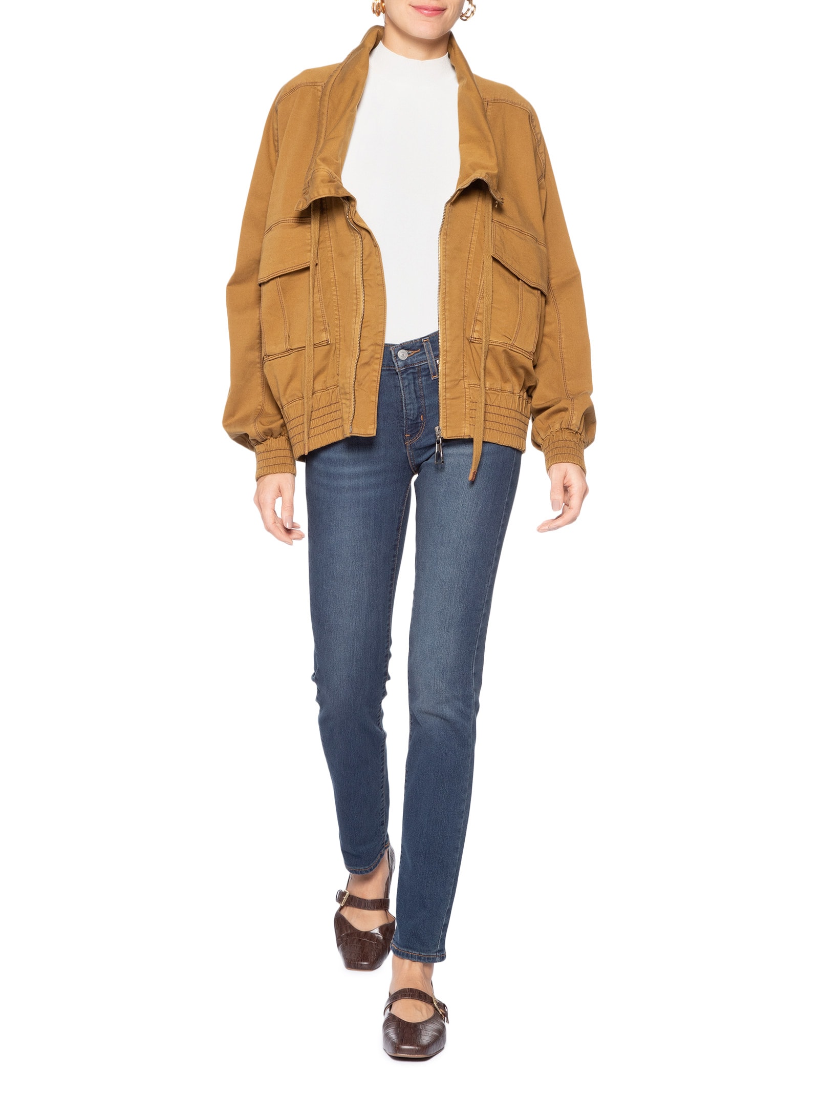 Calça Feminina 311 Shaping Straight Azul Levi's