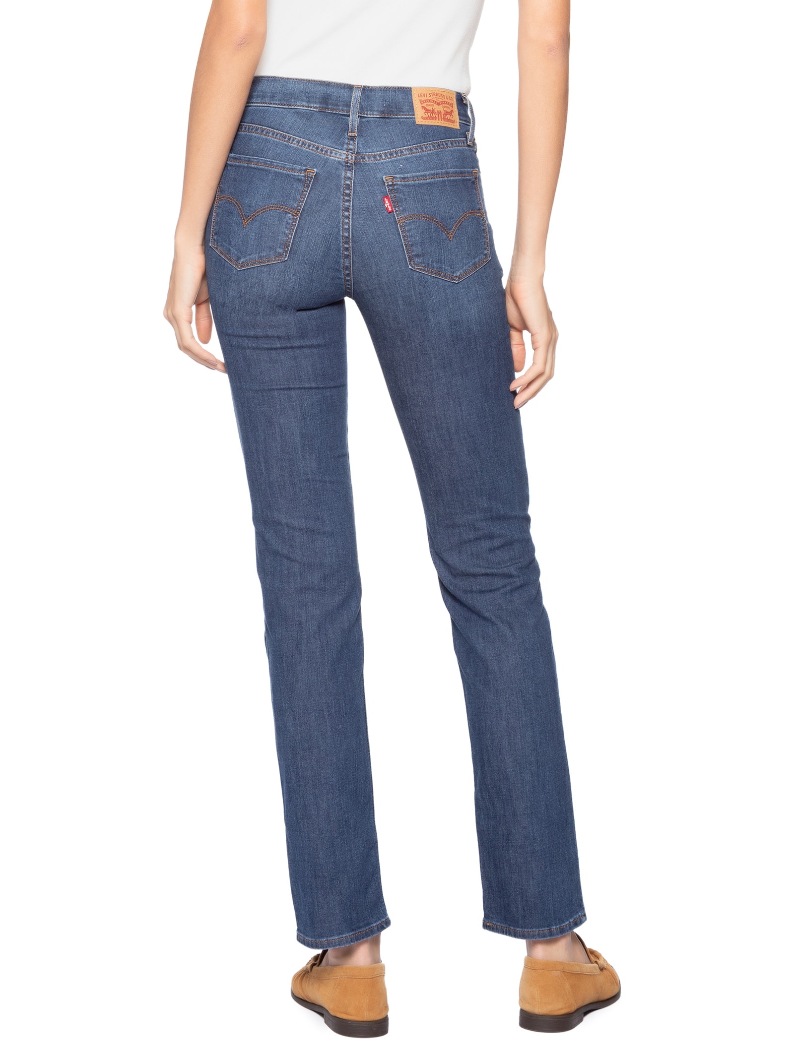 Calça Feminina 314 Shaping Straight Azul Levi's