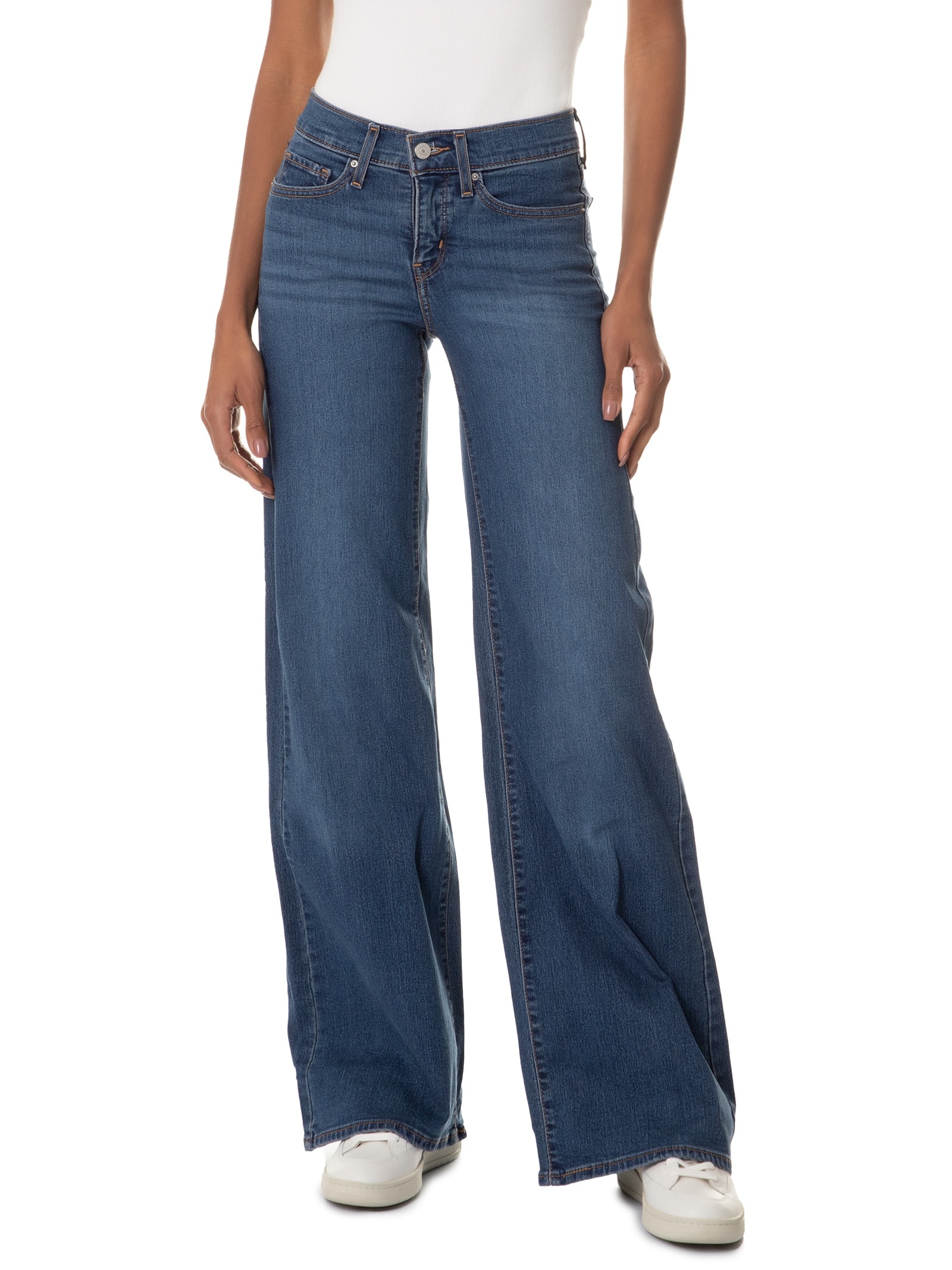 Calça Feminina 318 Shaping Wide Leg Azul Levi's