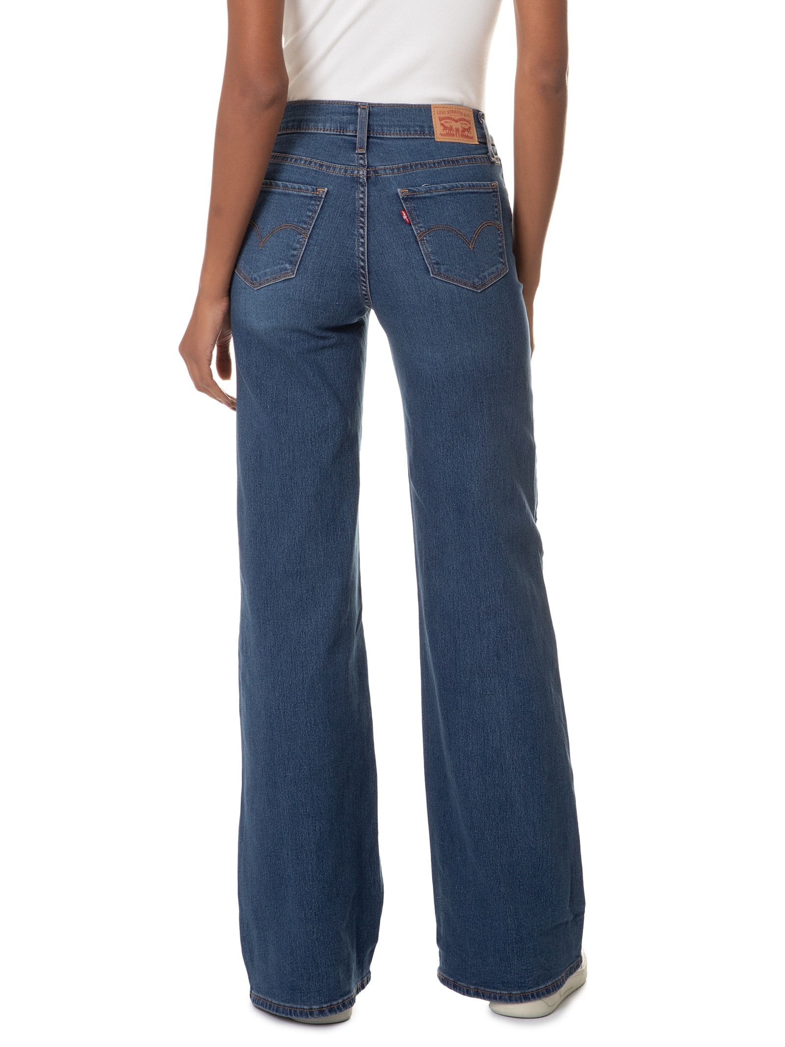 Calça Feminina 318 Shaping Wide Leg Azul Levi's