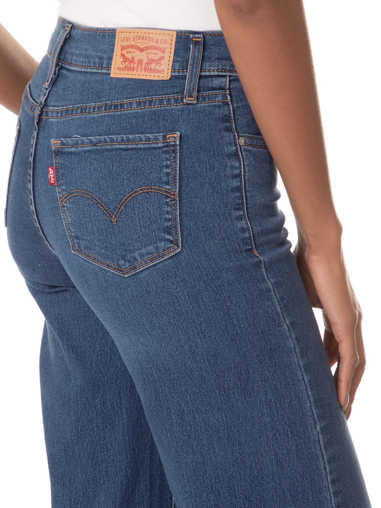 Calça Feminina 318 Shaping Wide Leg Azul Levi's