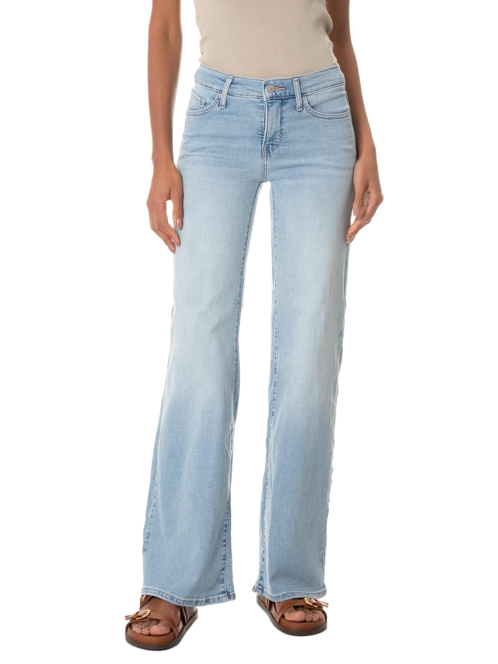 Calça Feminina 318 Shaping Wide Leg Azul Claro Levi's