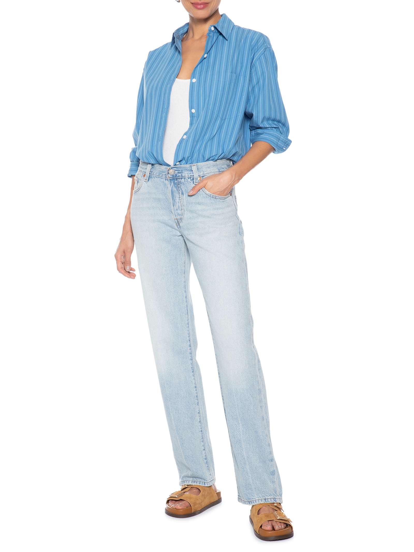 Calça Feminina 501 '90s Lightweight Azul Levi's