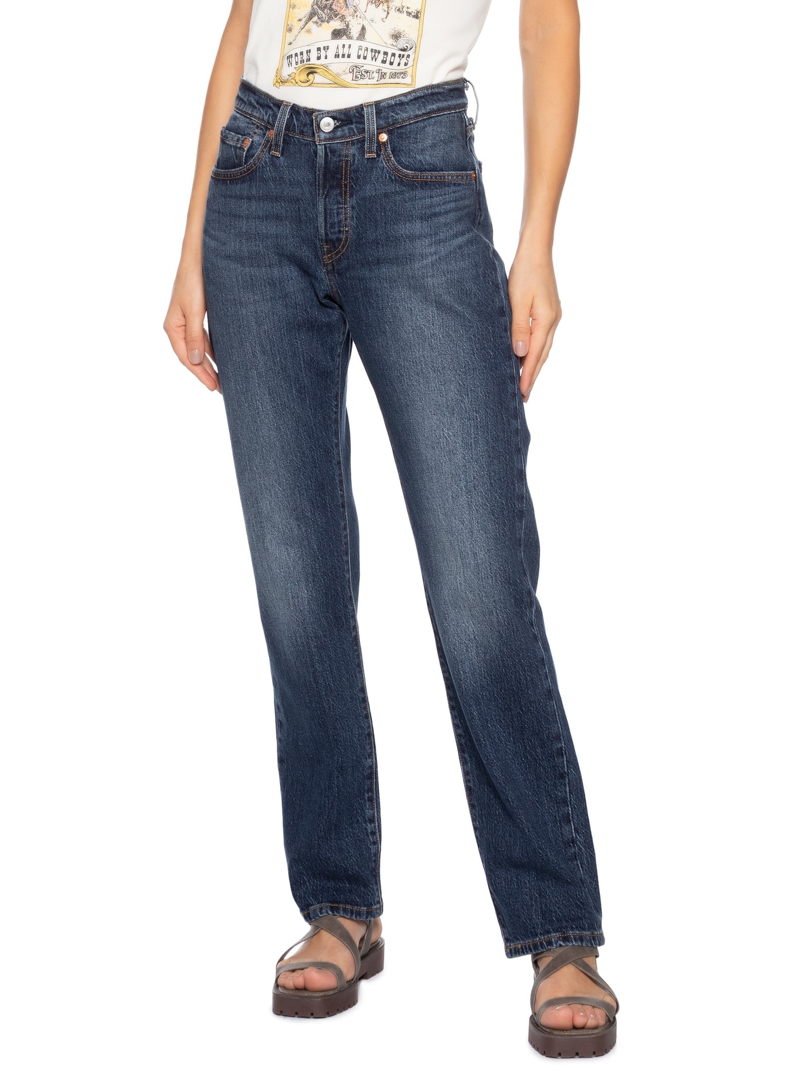 Calça Feminina 501 Curve Beyonce Azul Levi's + Beyoncé