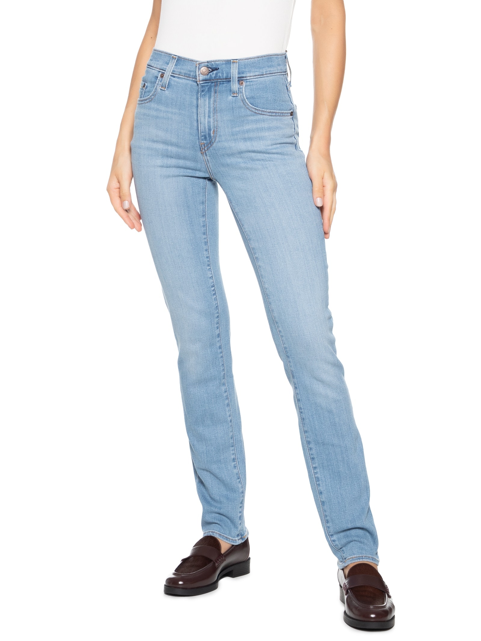 Calça Feminina 724 High Rise Straight Azul Levi's