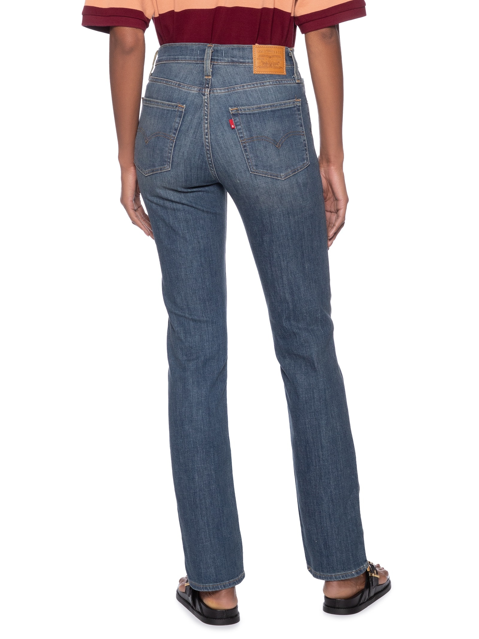 Calça Feminina 724 High Rise Straight Azul Levi's