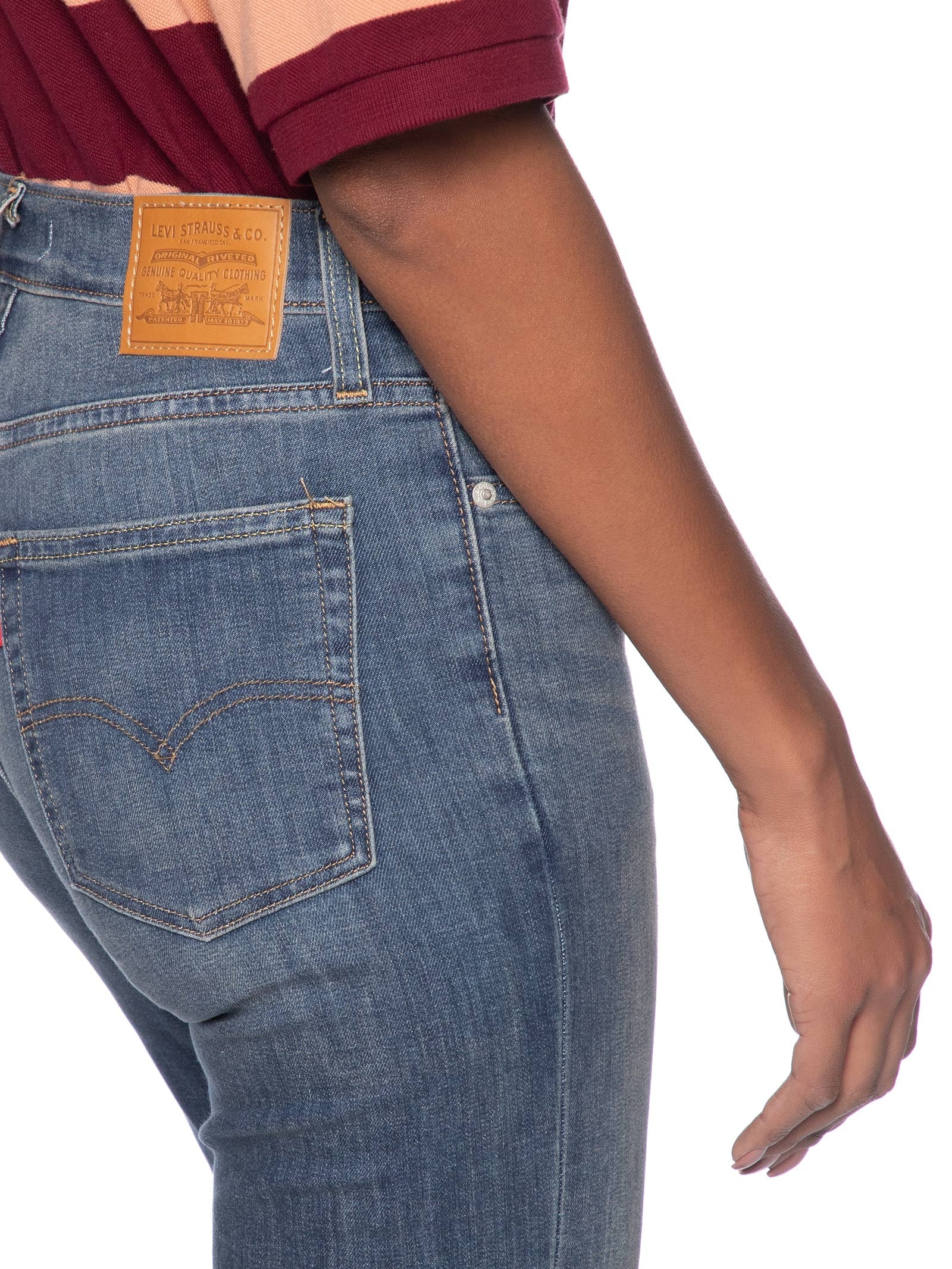 Calça Feminina 724 High Rise Straight Azul Levi's