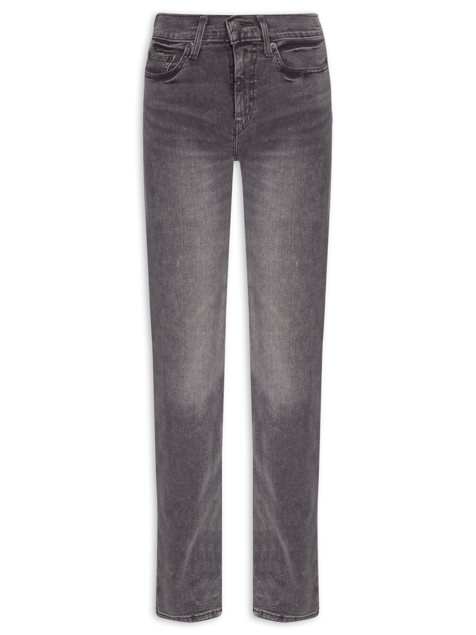 Calça Feminina 724 High Rise Straight Cinza Levi's