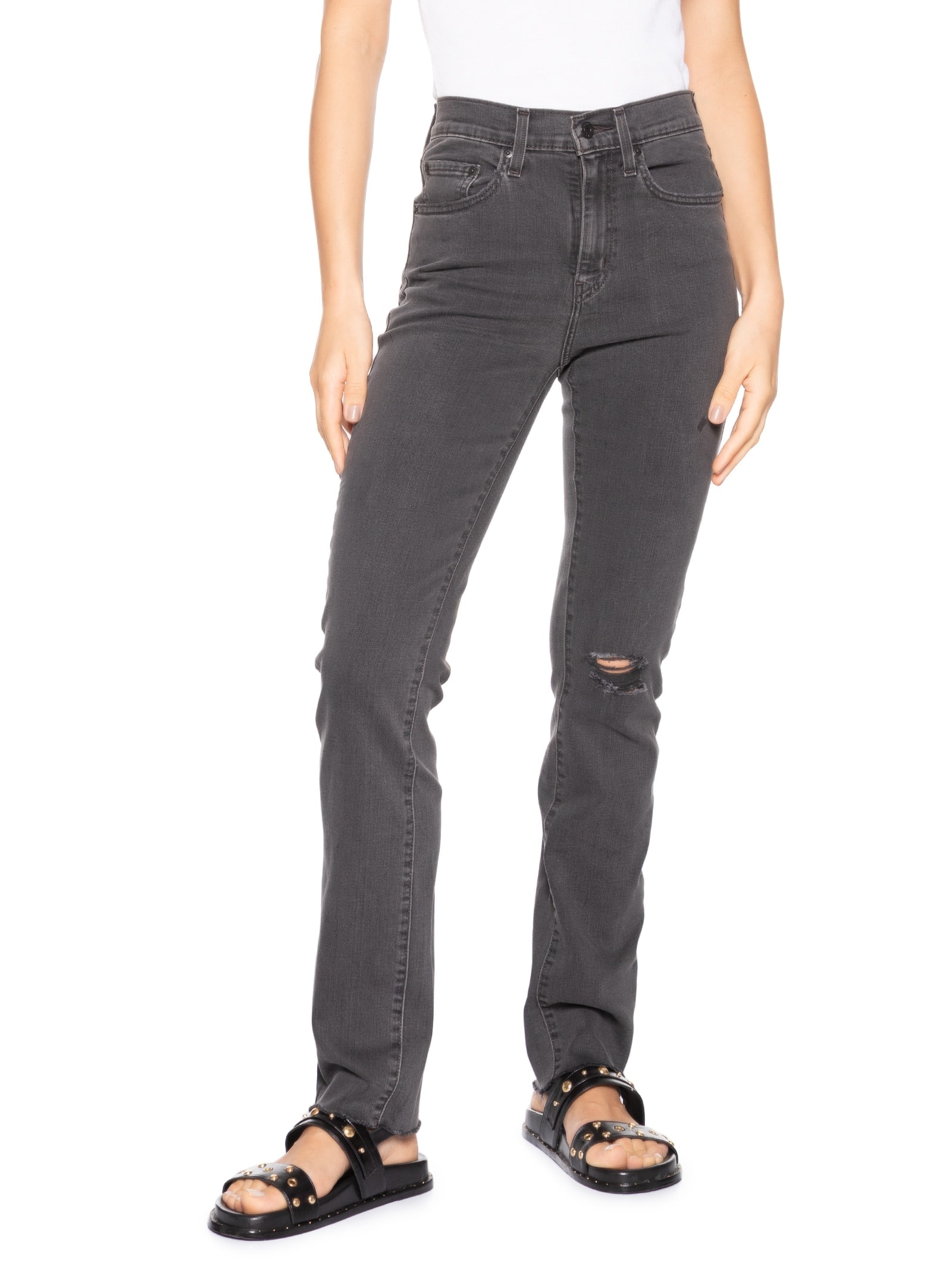 Calça Feminina 724 High Rise Straight Preto Levi's