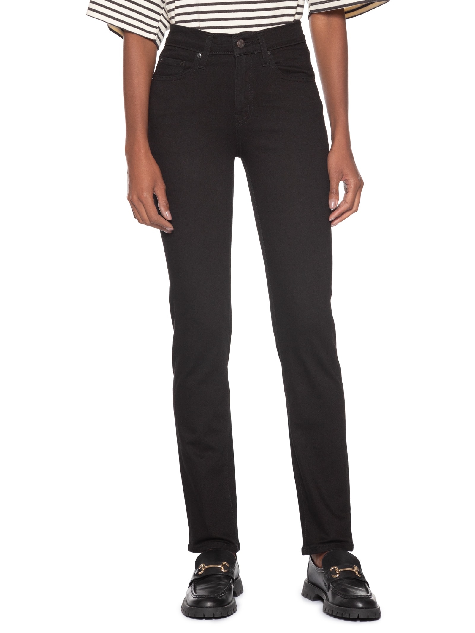 Calça Feminina 724 High Rise Straight Preto Levi's
