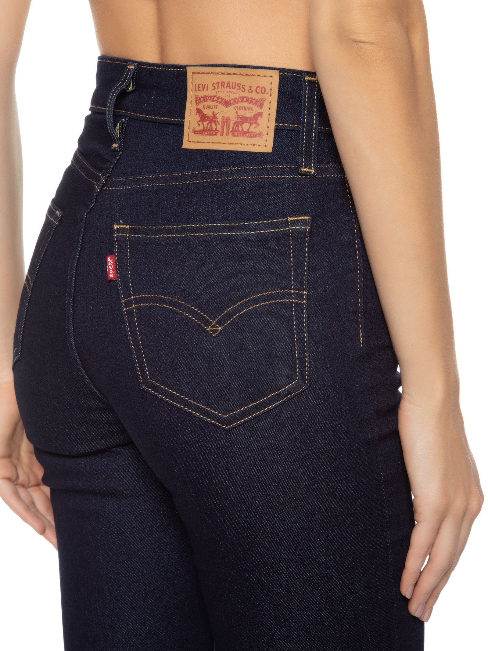 Calça Feminina 725 High Rise Bootcut Azul Levi's