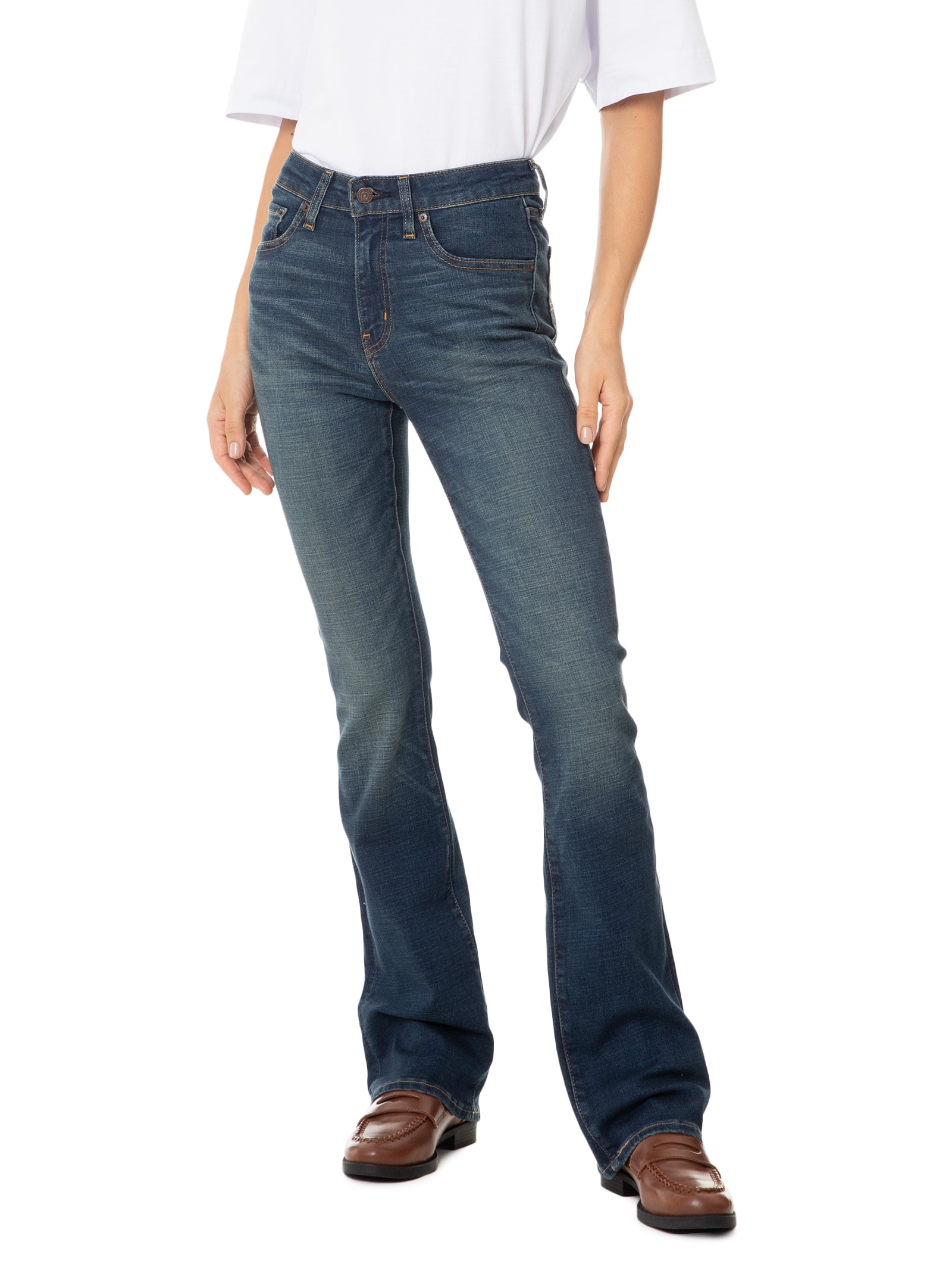 Calça Feminina 725 High Rise Bootcut Azul Levi's
